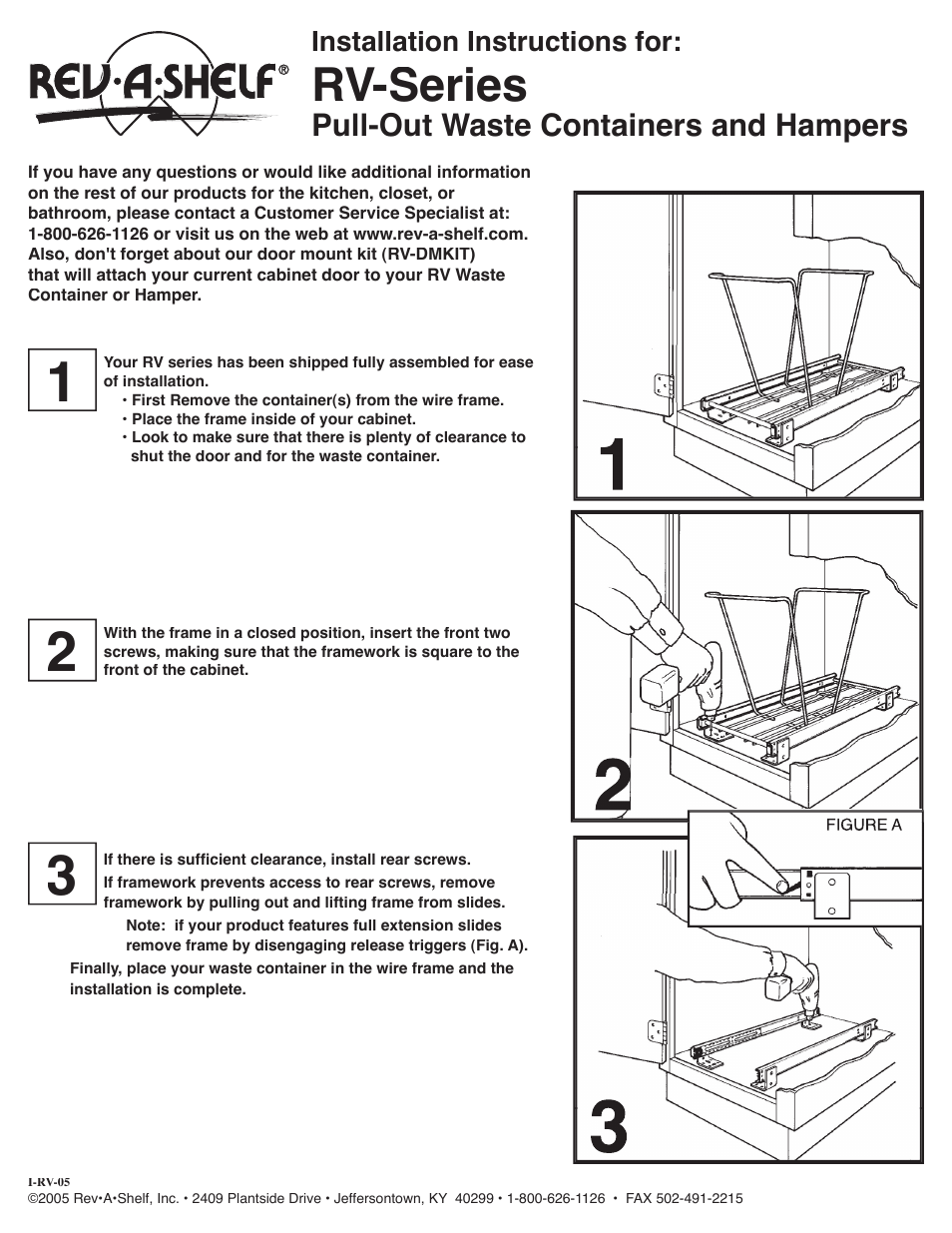 Rev-A-Shelf HPRV-1925 S User Manual | 2 pages