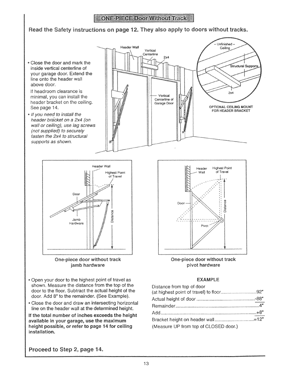 Pfoceed to step 2, page 14 | Craftsman 139.53225SRT User Manual | Page 13 / 40