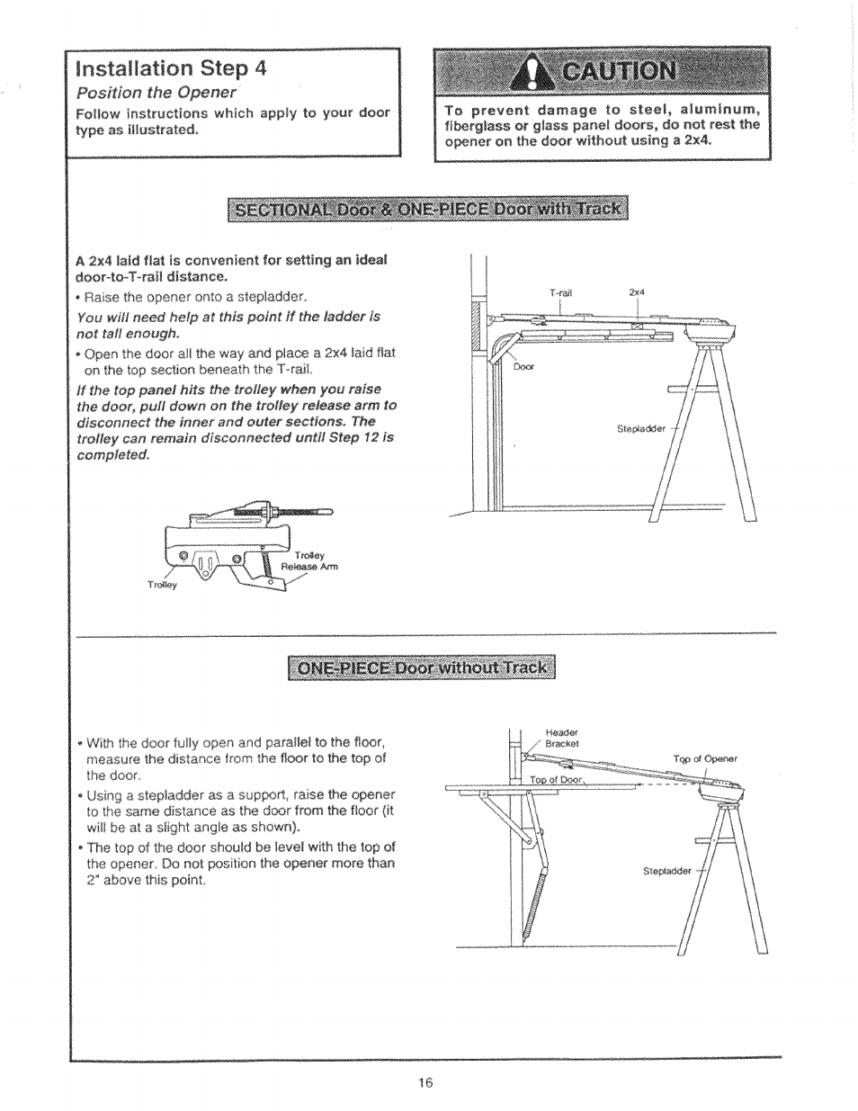 Instaiiatlon step 4 | Craftsman 139.53225SRT User Manual | Page 16 / 40
