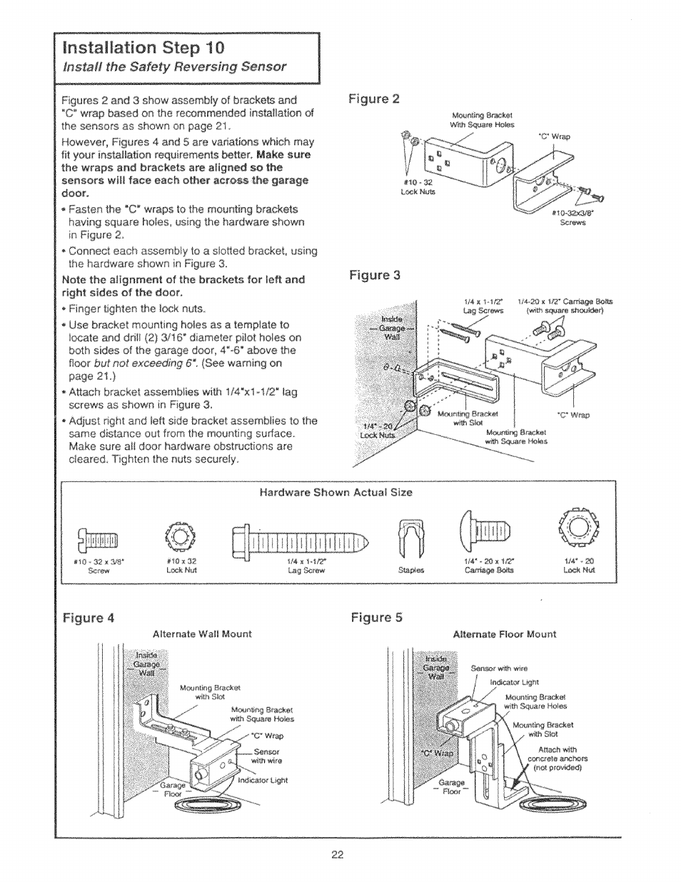 Instailatlon step 10, Figure 4 | Craftsman 139.53225SRT User Manual | Page 22 / 40