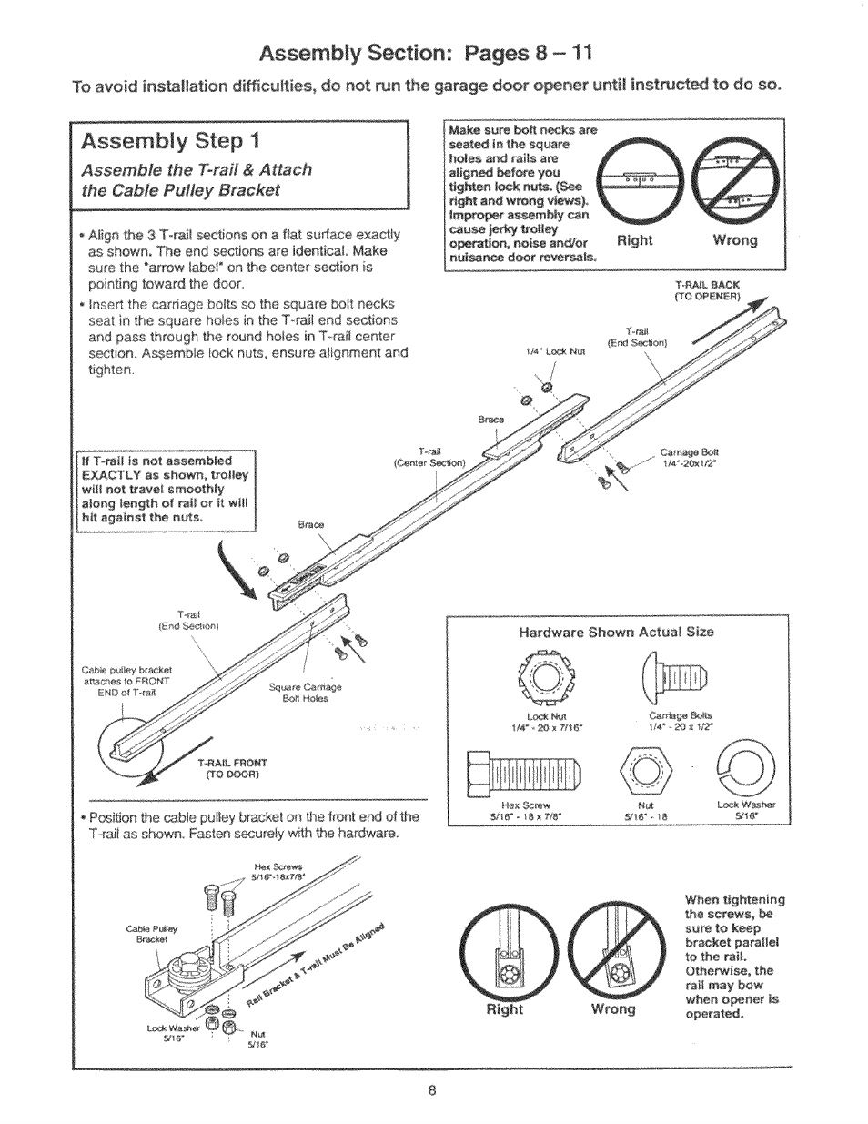 Assembly step 1 | Craftsman 139.53225SRT User Manual | Page 8 / 40