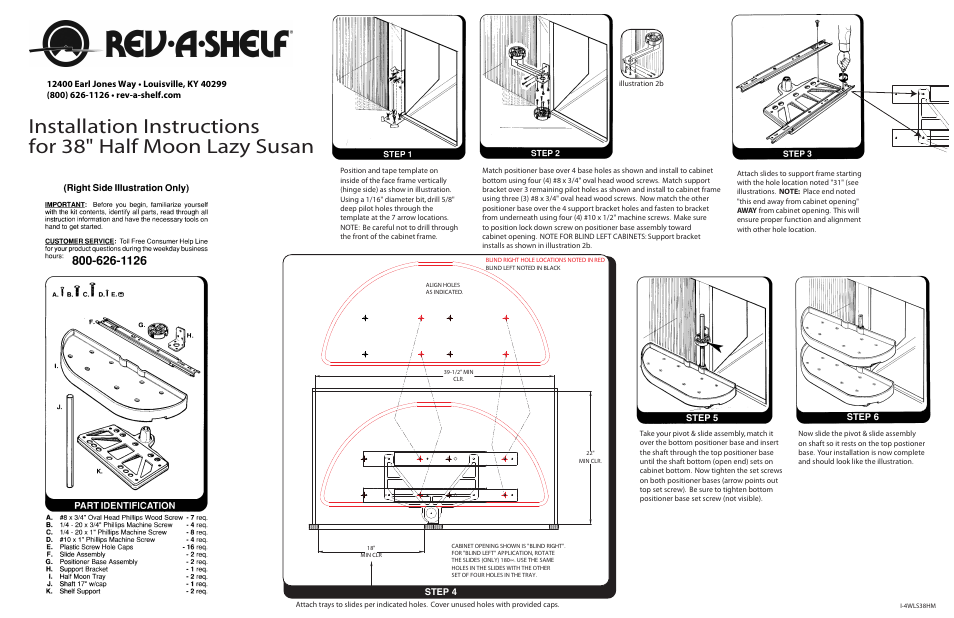 Rev-A-Shelf LD-4NW-882-38-1 User Manual | 1 page