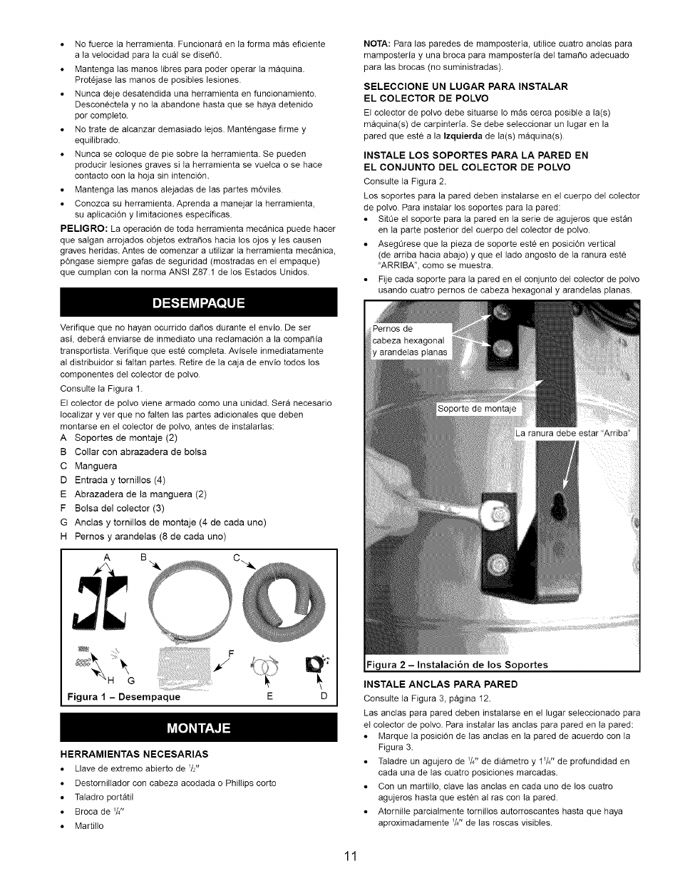 Desempaque, Montaje, Montaje -13 | Craftsman 351.223140 User Manual | Page 11 / 16