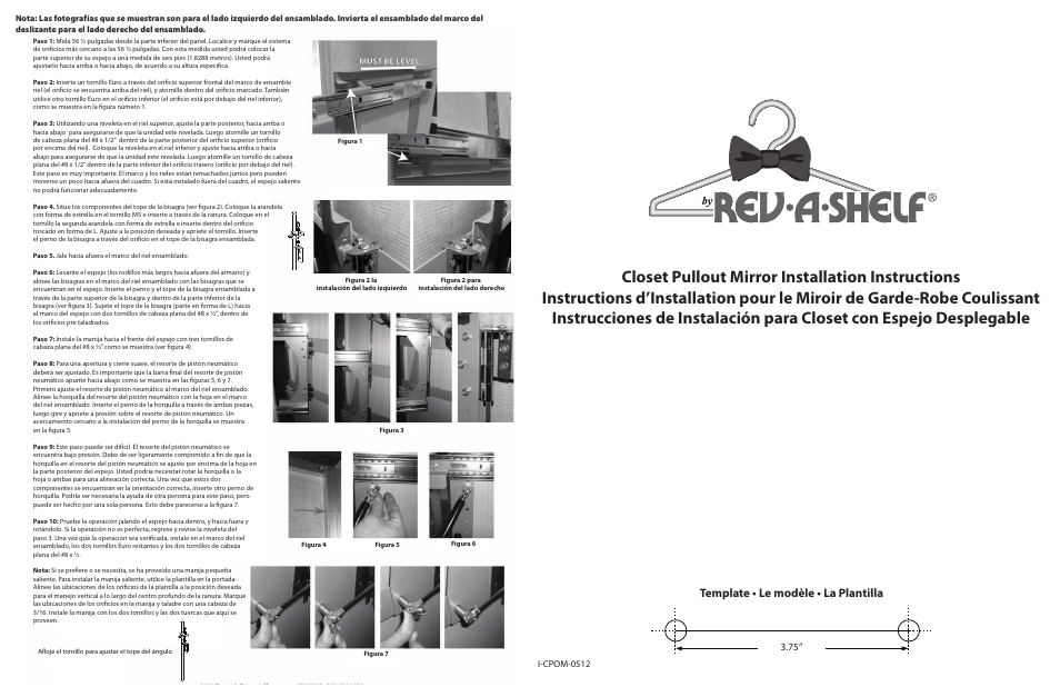 Rev-A-Shelf CM-1448-SN-1 User Manual | 2 pages