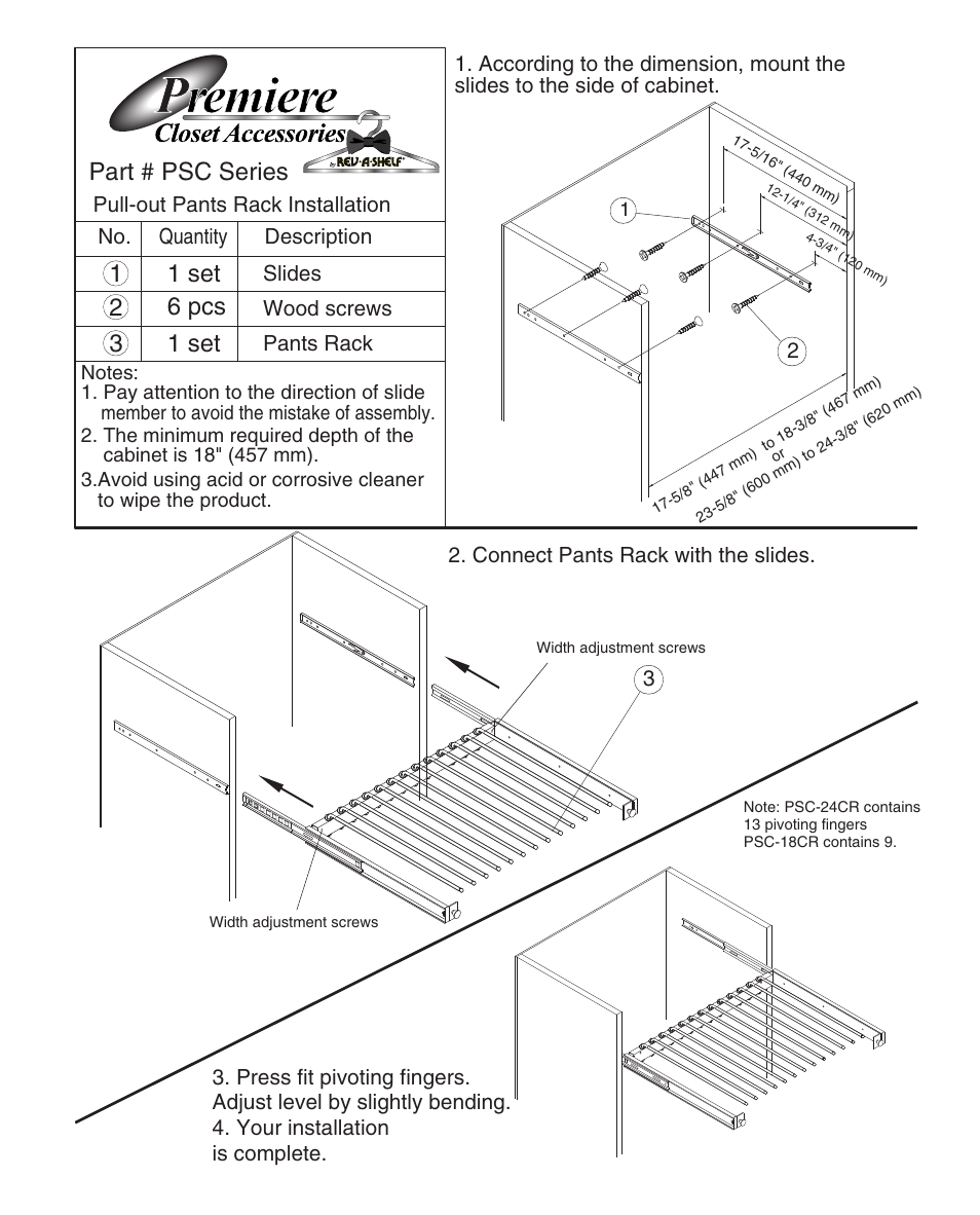 Rev-A-Shelf CTMB-24-52 User Manual | Page 7 / 8