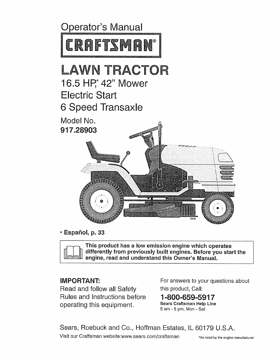 Craftsman 917.28903 User Manual | 64 pages