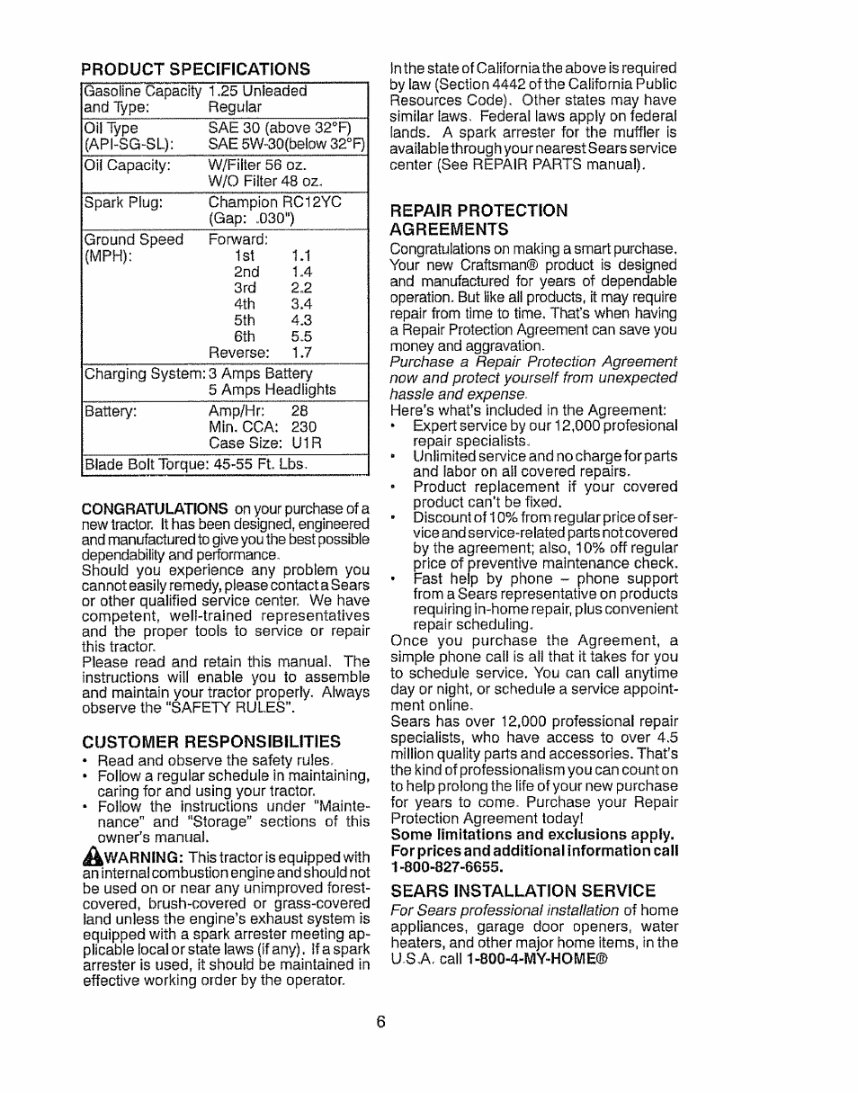 Craftsman 917.28903 User Manual | Page 6 / 64