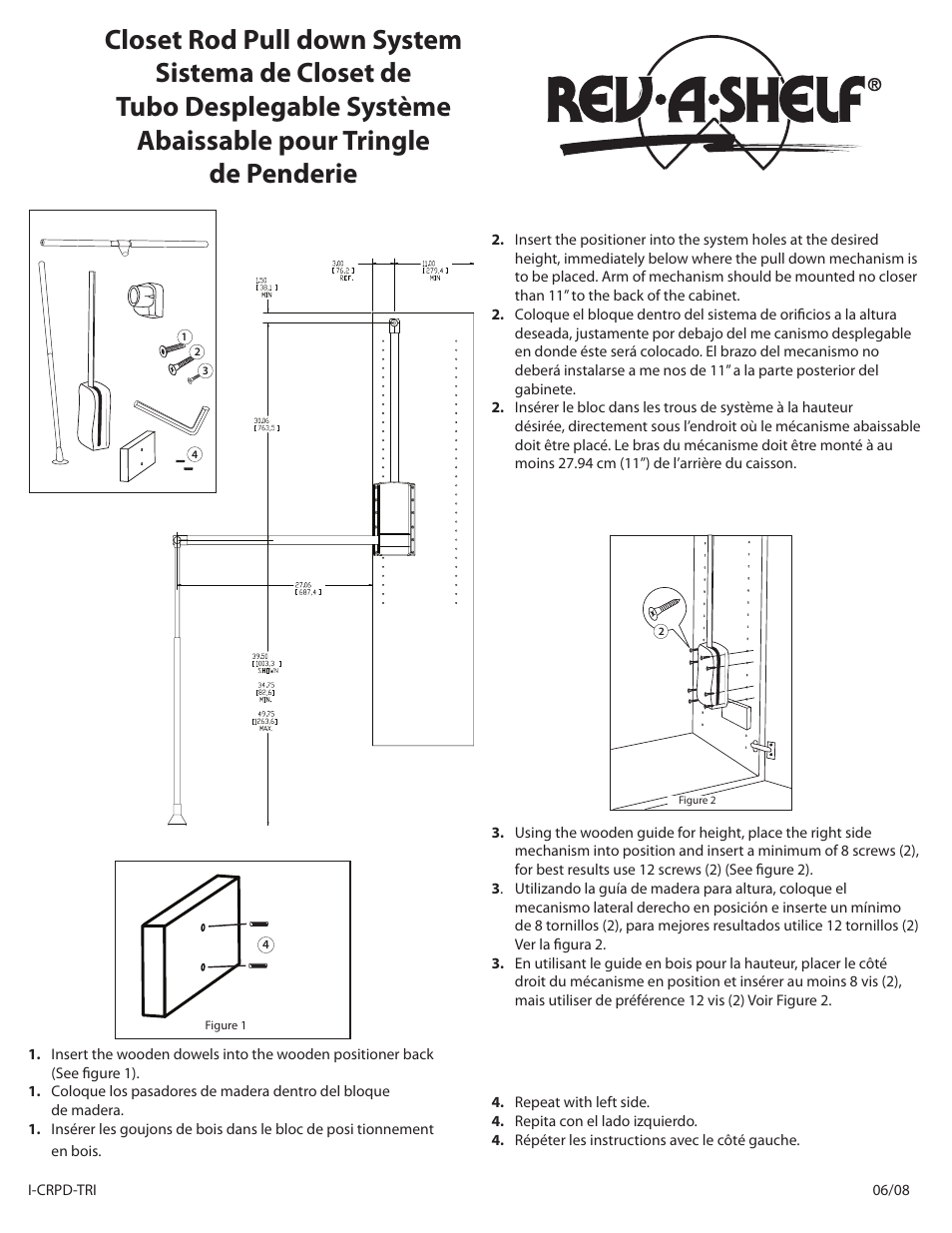 Rev-A-Shelf CPDR-Series User Manual | 2 pages