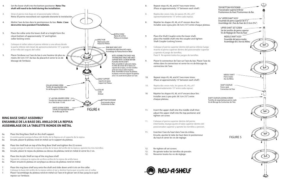 Figure 4, Figure 6, Figure 5 | Rev-A-Shelf CLSZ-W5-96-1 User Manual | Page 2 / 2