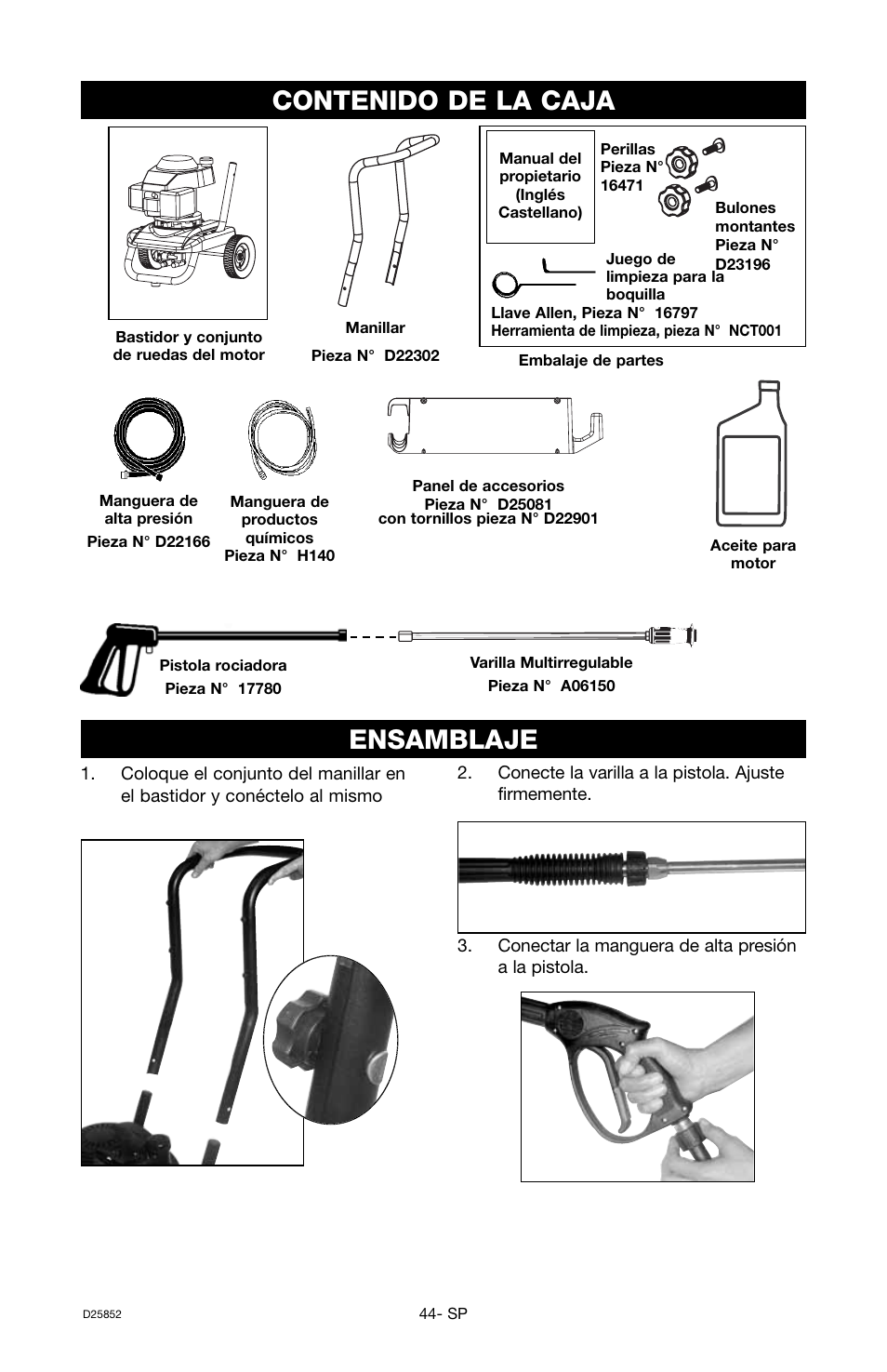Craftsman D25852 User Manual | Page 28 / 44