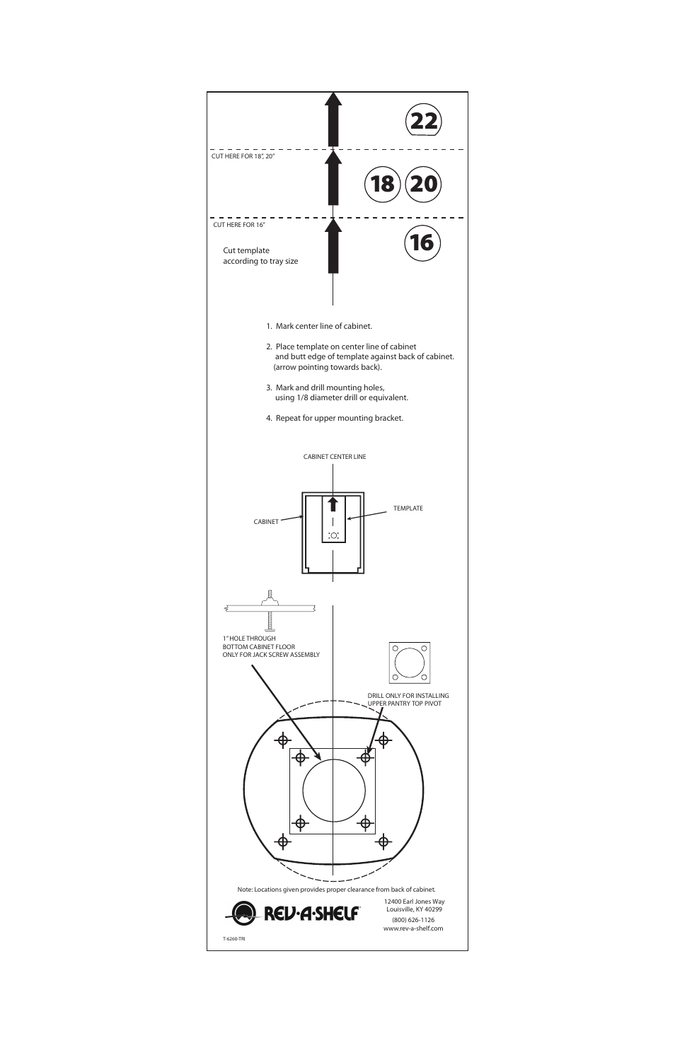 Rev-A-Shelf 6260-XXX User Manual | 2 pages