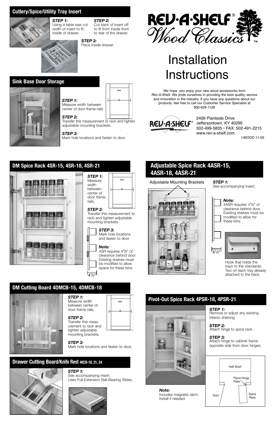 Rev-A-Shelf 4WB-1723-52 User Manual | 2 pages