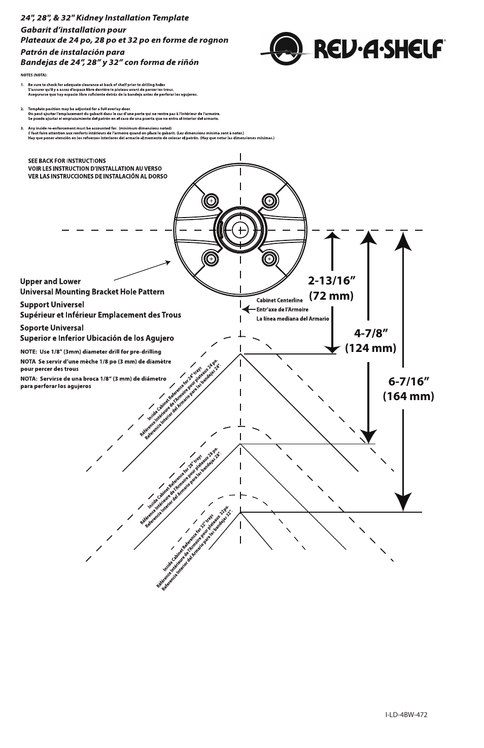 I-ld-4bw-472 template side | Rev-A-Shelf LD-4BW-472-XXX User Manual | Page 2 / 2