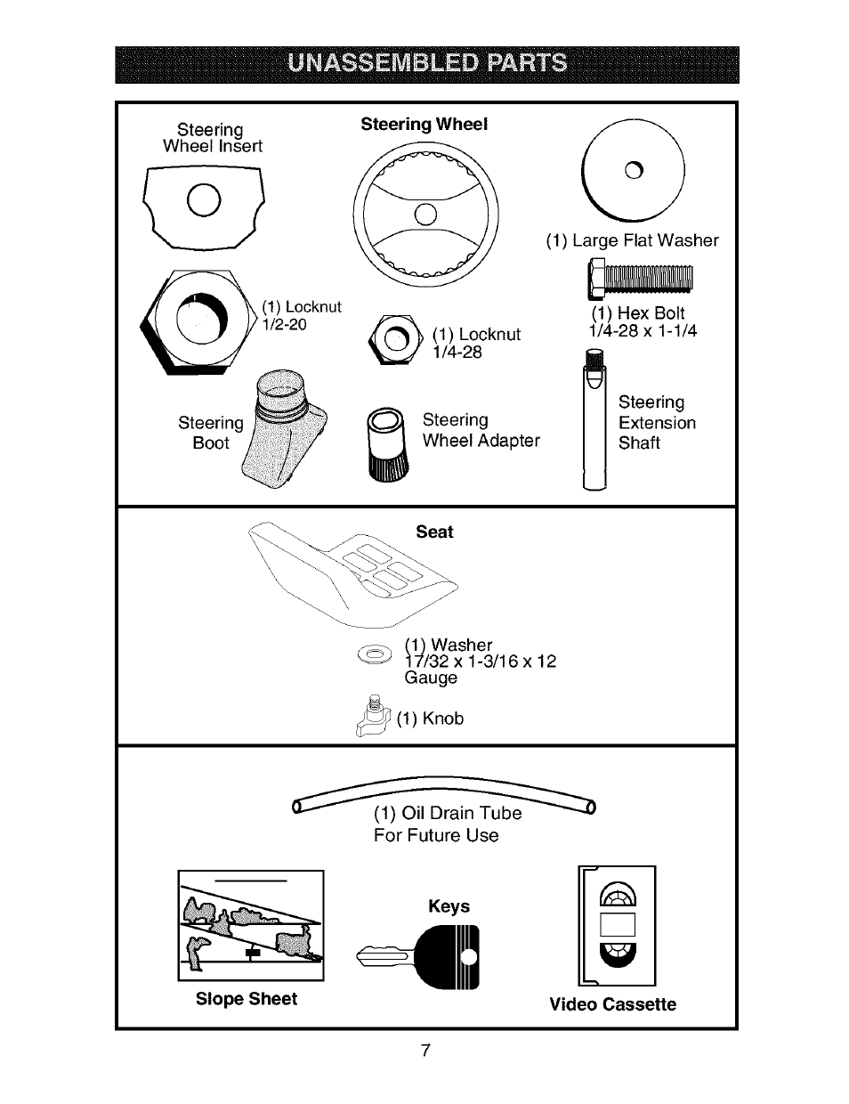 Unassembled parts | Craftsman 917.273763 User Manual | Page 7 / 56