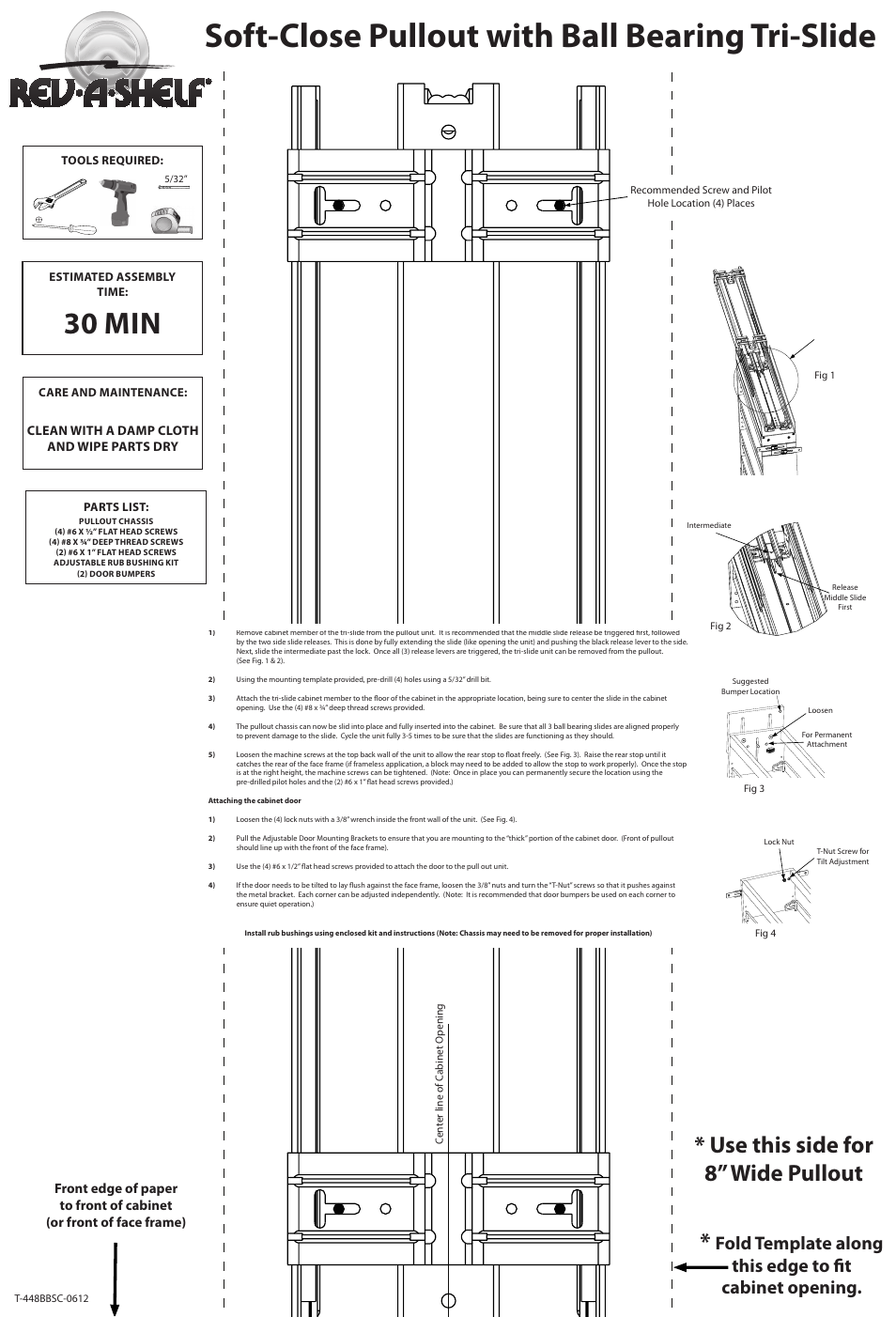 Rev-A-Shelf 448-BCBBSC-8C User Manual | 2 pages