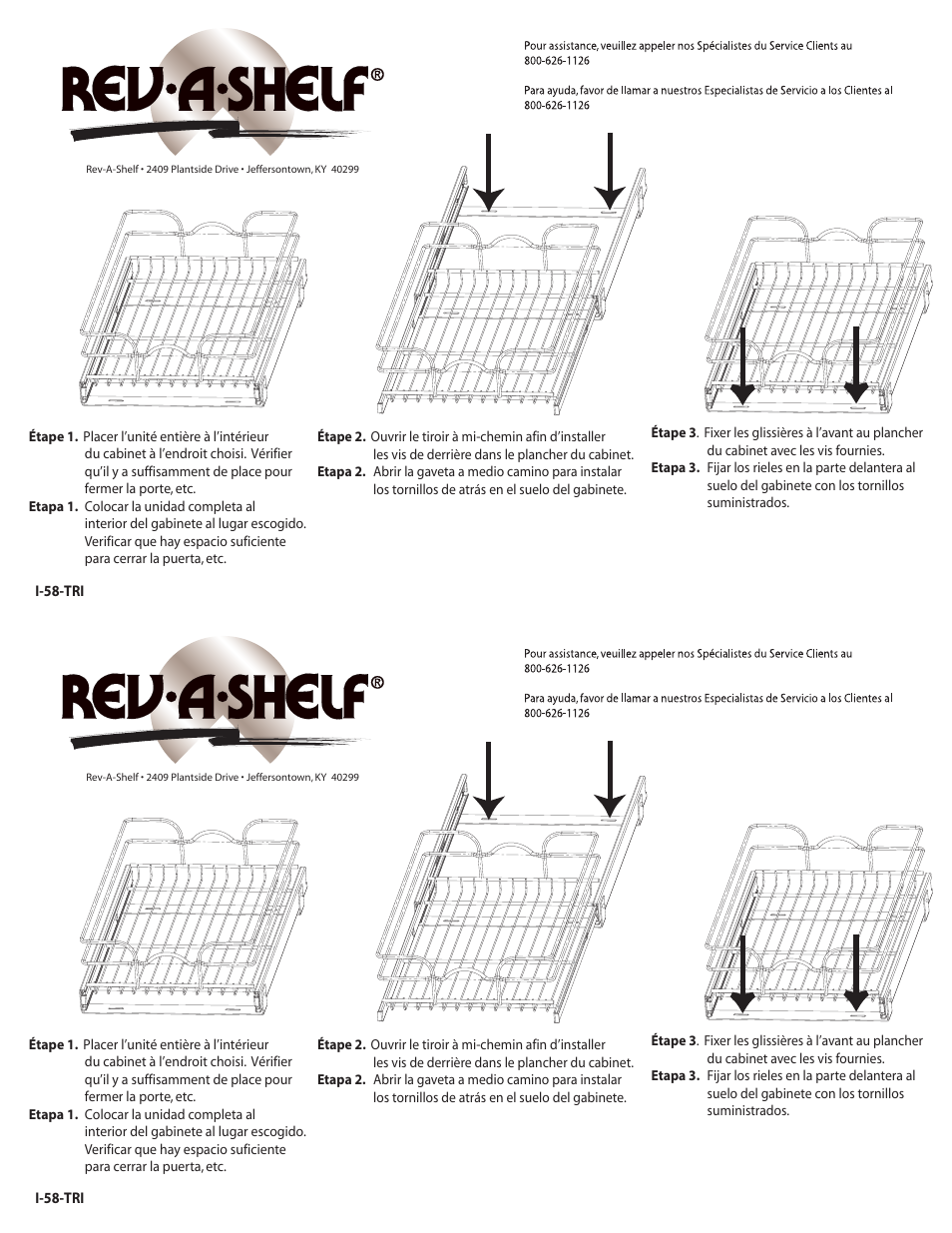 Rev-A-Shelf 5WB1-Series User Manual | Page 2 / 2