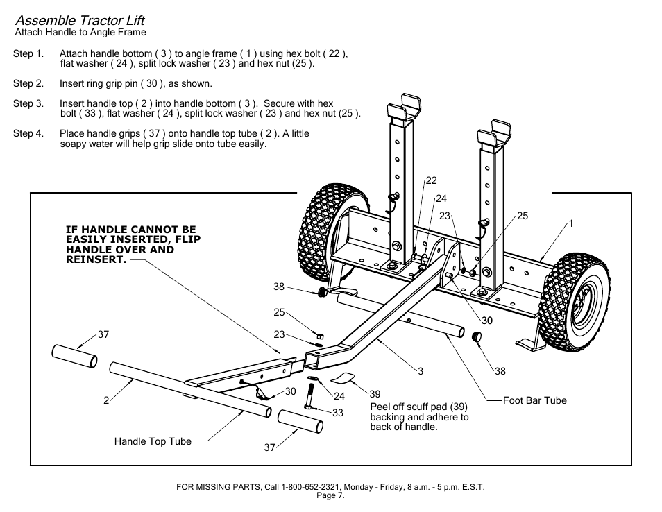 P7vb sears add handle tube, Sheet1, Drawing view2 | Assemble tractor lift | Craftsman TRACTOR LIFT 610.246 User Manual | Page 7 / 13
