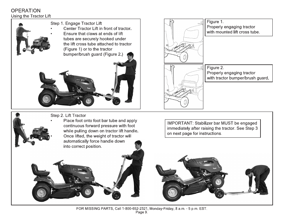 Craftsman TRACTOR LIFT 610.246 User Manual | Page 9 / 13