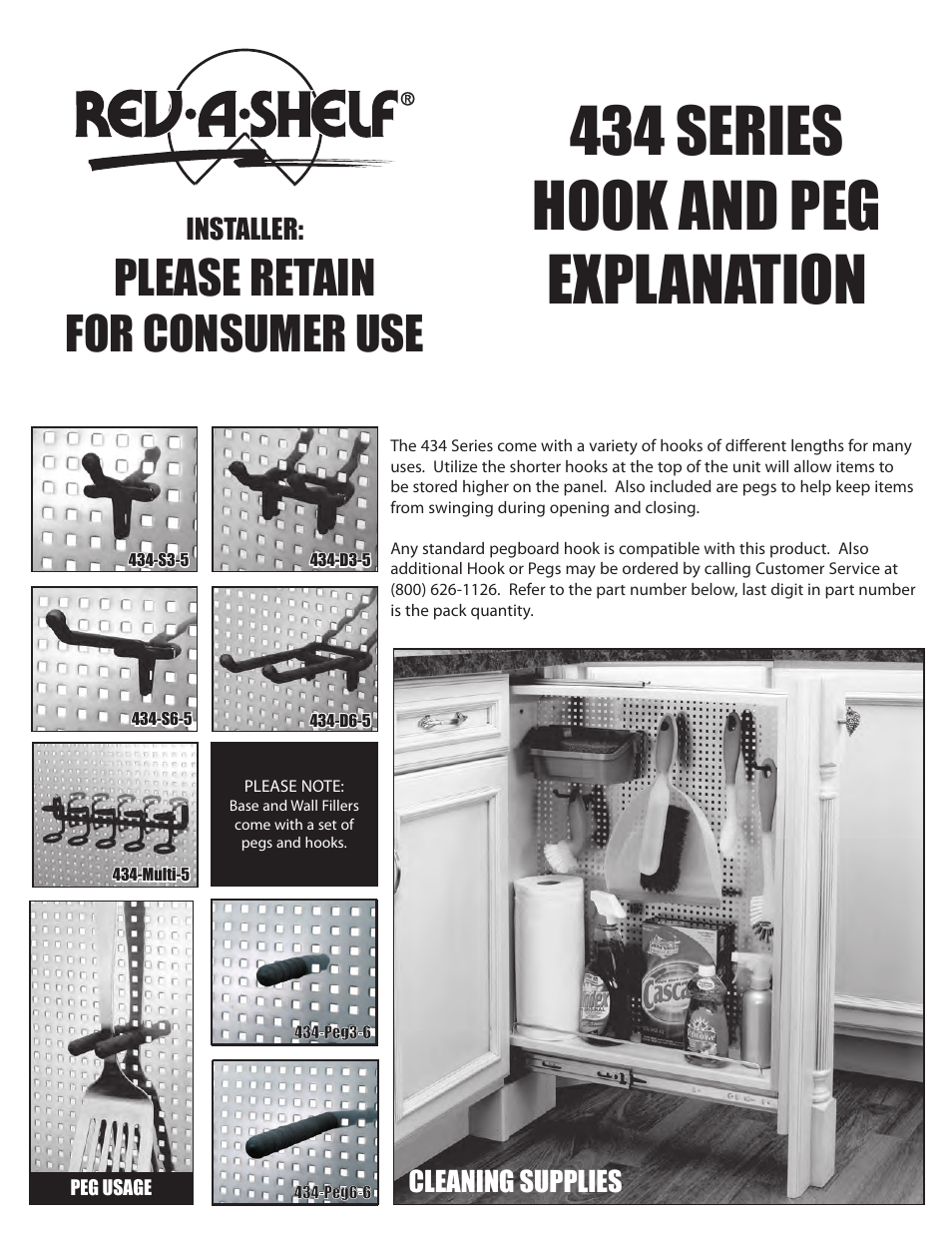 Rev-A-Shelf 434-Series User Manual | 1 page