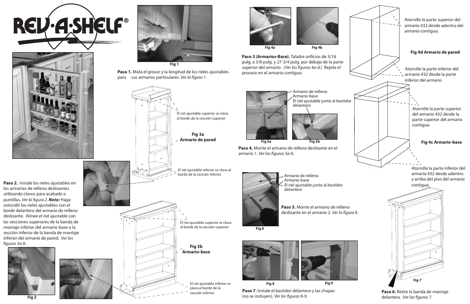 Spanish | Rev-A-Shelf 434-BF-6SS User Manual | Page 4 / 4