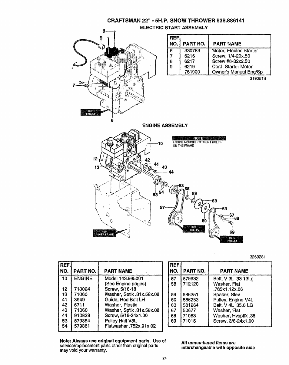 Craftsman 536.886141 User Manual | Page 24 / 63