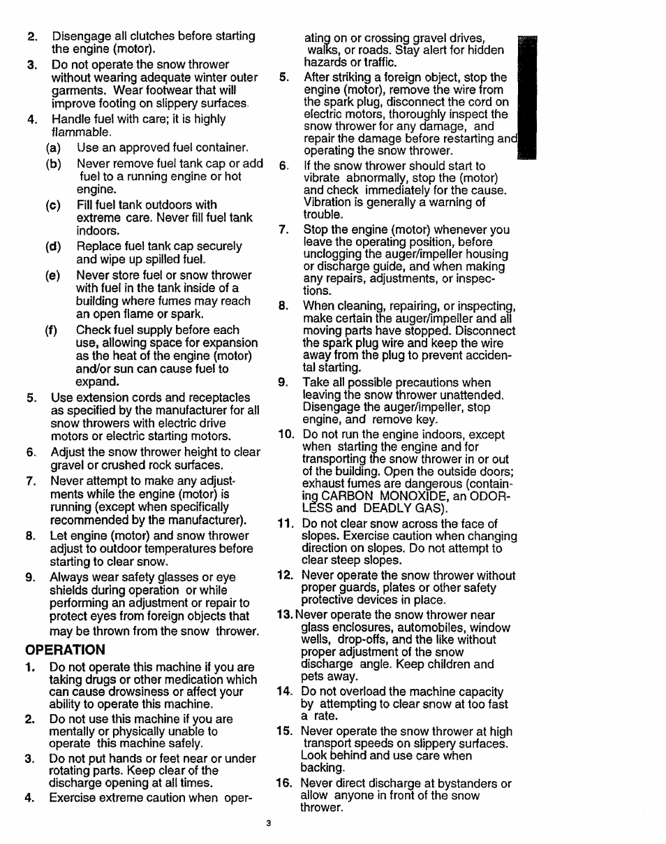 Operation | Craftsman 536.886141 User Manual | Page 3 / 63