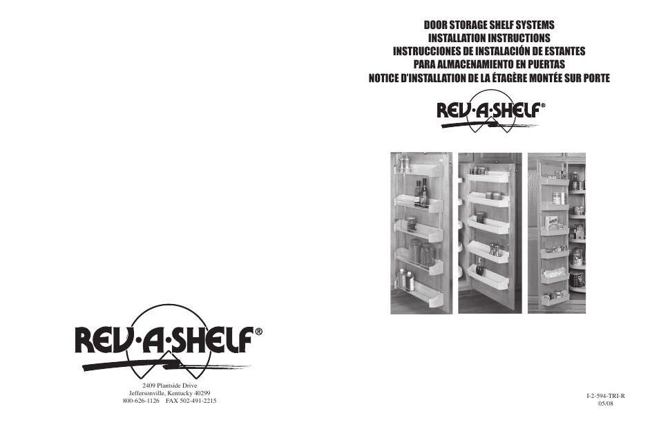 Rev-A-Shelf 6232-58-4528-52 User Manual | 4 pages