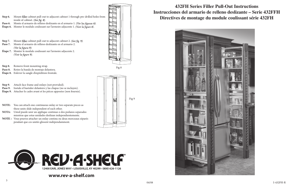 Rev-A-Shelf 432FH Series User Manual | 2 pages