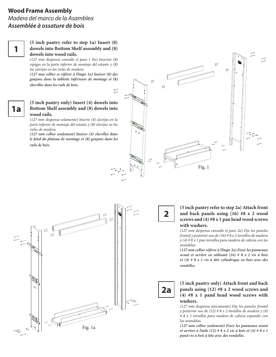 1a 2a 2 | Rev-A-Shelf 448-TP-Series User Manual | Page 4 / 12