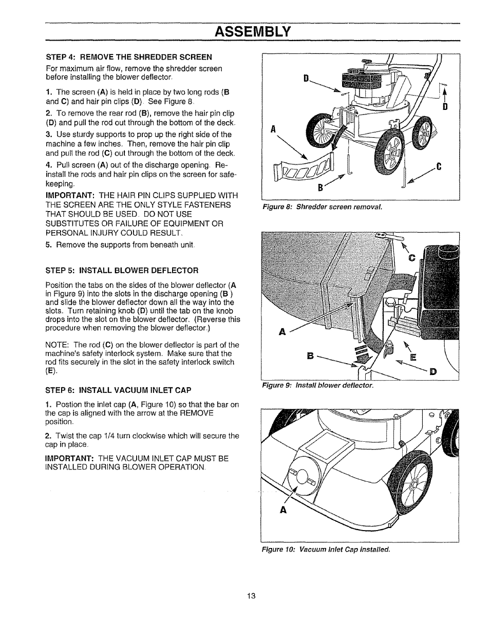 Assembly | Craftsman 987.799601 User Manual | Page 13 / 44