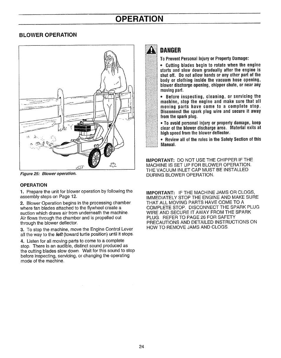 Operation, Danili | Craftsman 987.799601 User Manual | Page 24 / 44