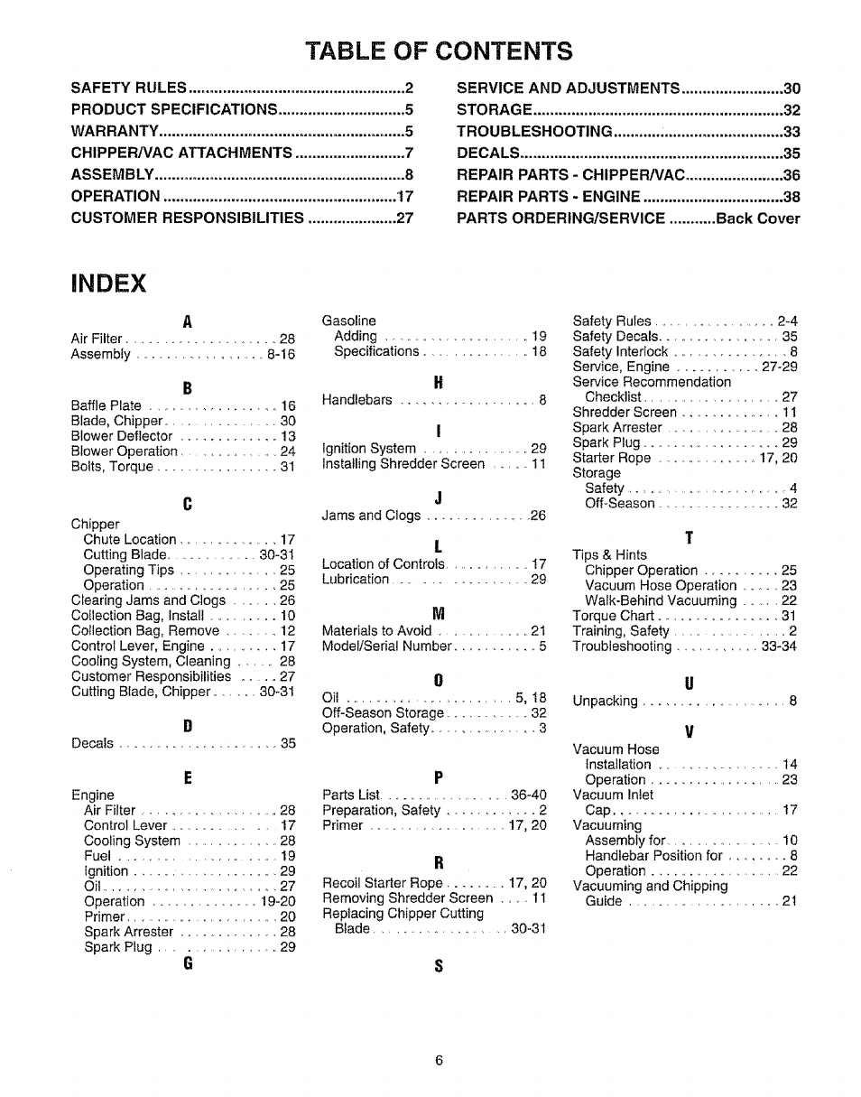 Craftsman 987.799601 User Manual | Page 6 / 44