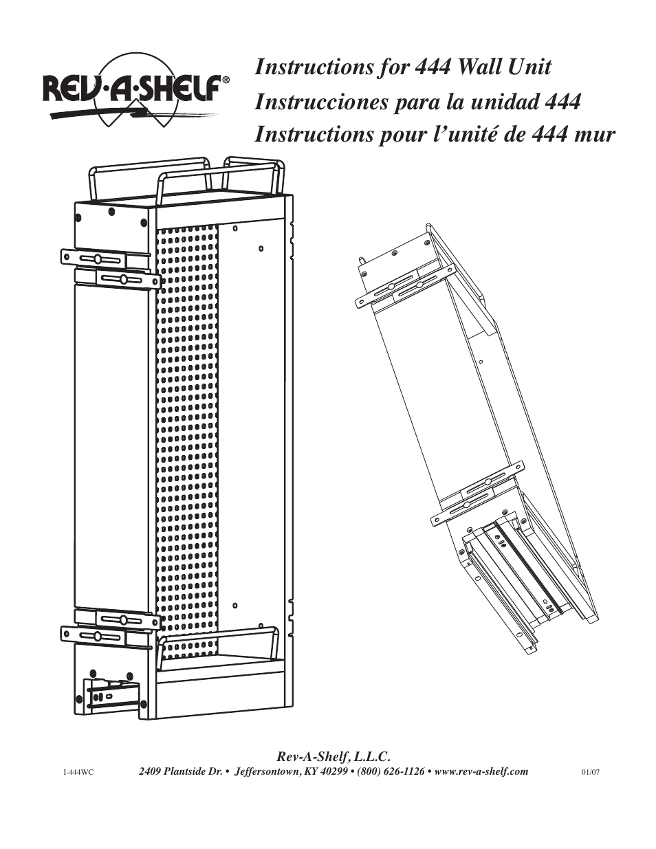 Rev-A-Shelf 444-WC-5SS User Manual | 8 pages