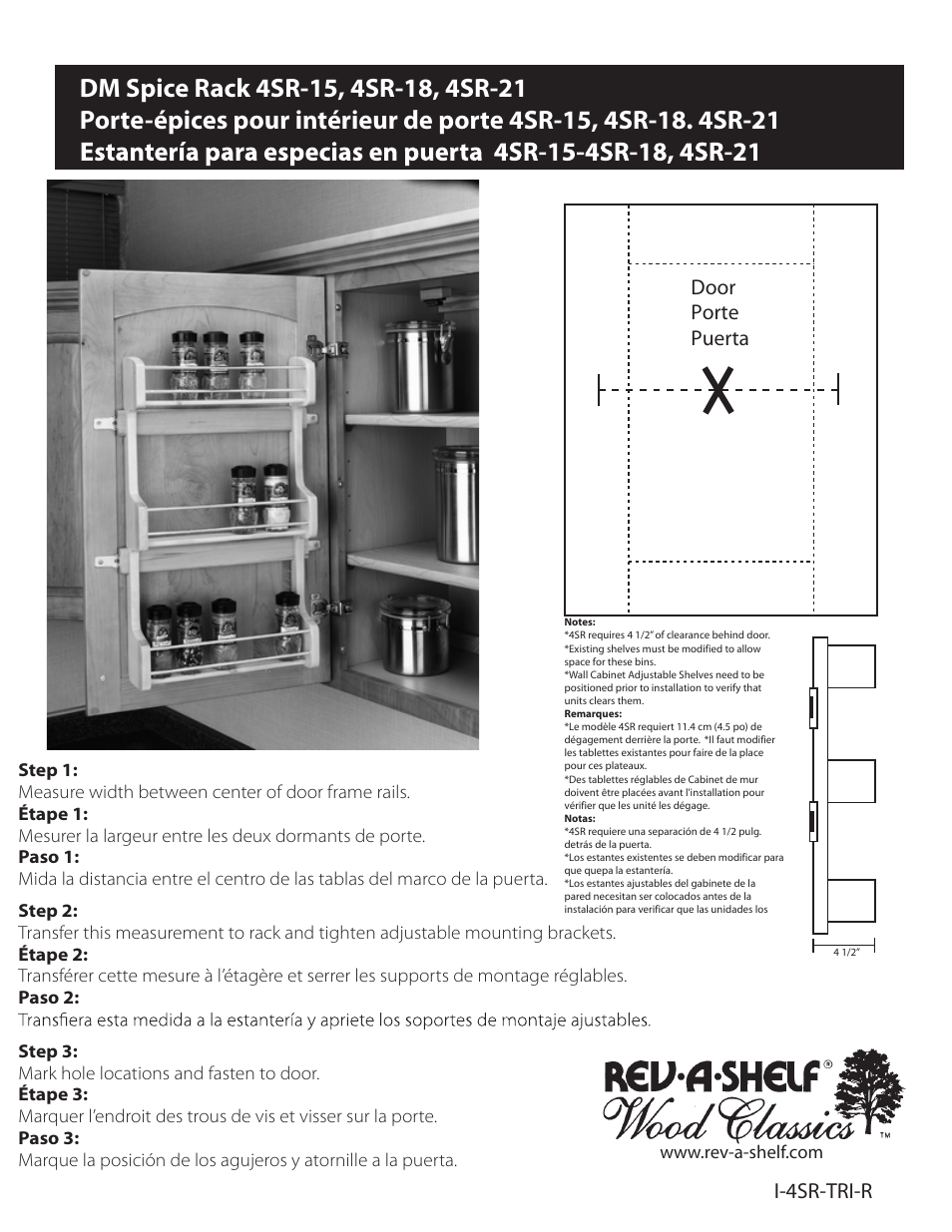 Rev-A-Shelf 4SR-21 User Manual | 1 page