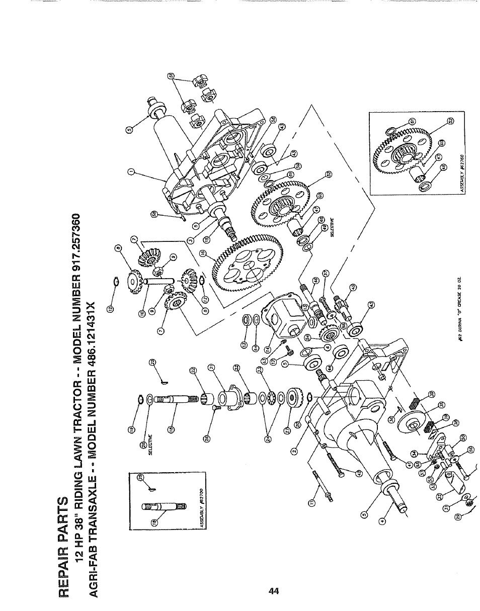 Repair parts | Craftsman 917.257360 User Manual | Page 44 / 52