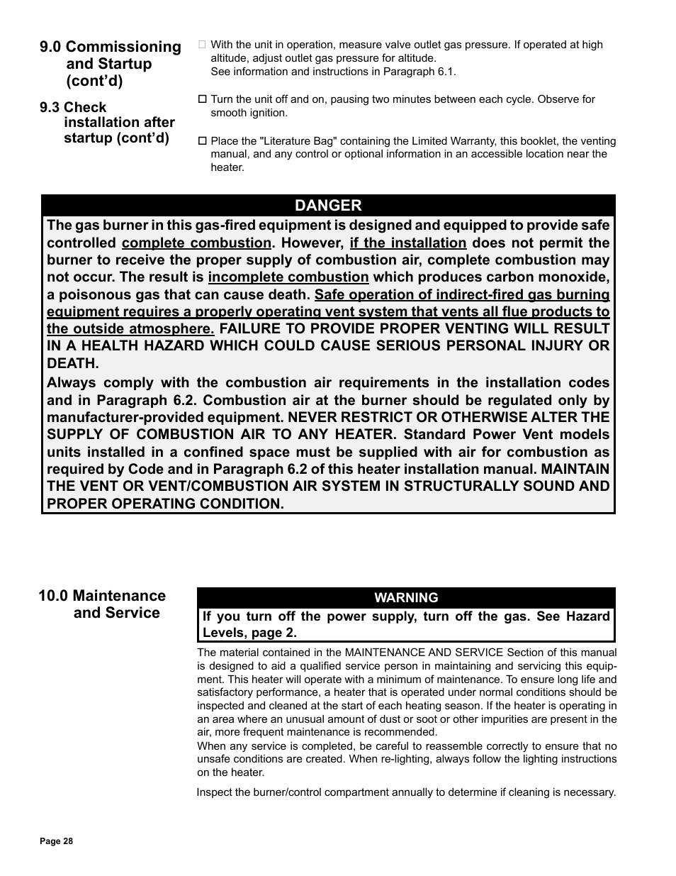 Maintenance and service -36 | Reznor UDAS Unit Installation Manual User Manual | Page 28 / 40