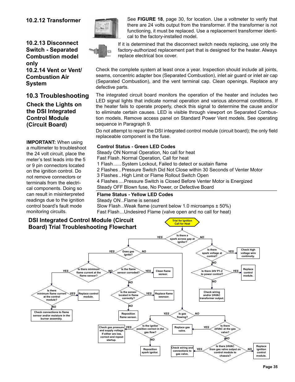 3 troubleshooting, 12 transformer | Reznor UDAS Unit Installation Manual User Manual | Page 35 / 40