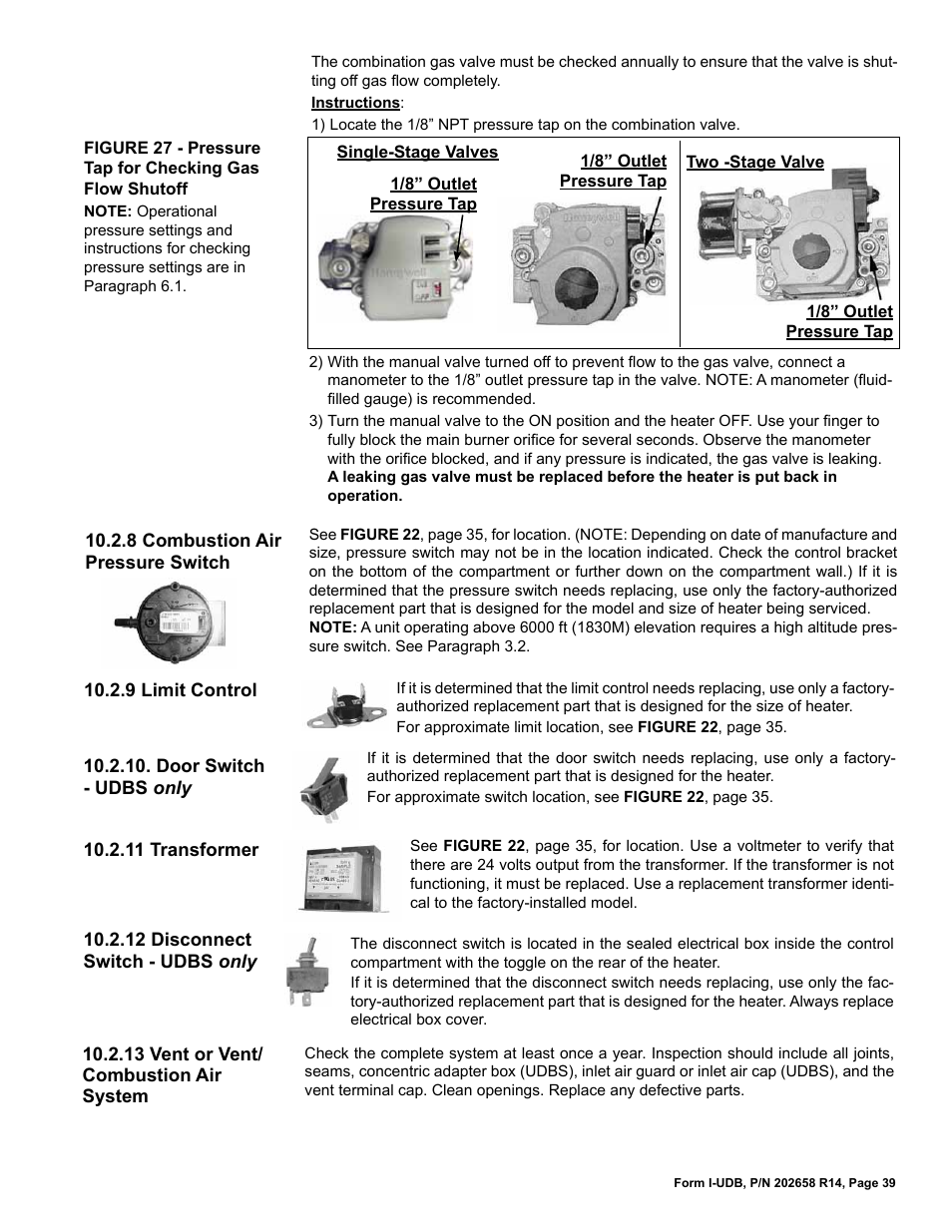 Reznor UDBS Unit Installation Manual User Manual | Page 39 / 44