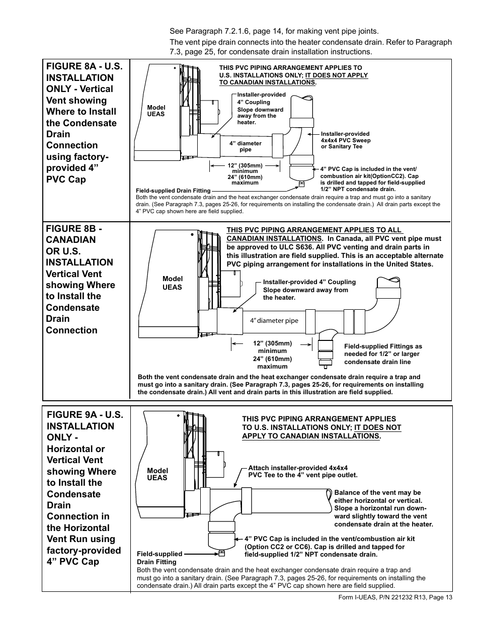 Reznor UEAS Unit Installation Manual User Manual | Page 13 / 44
