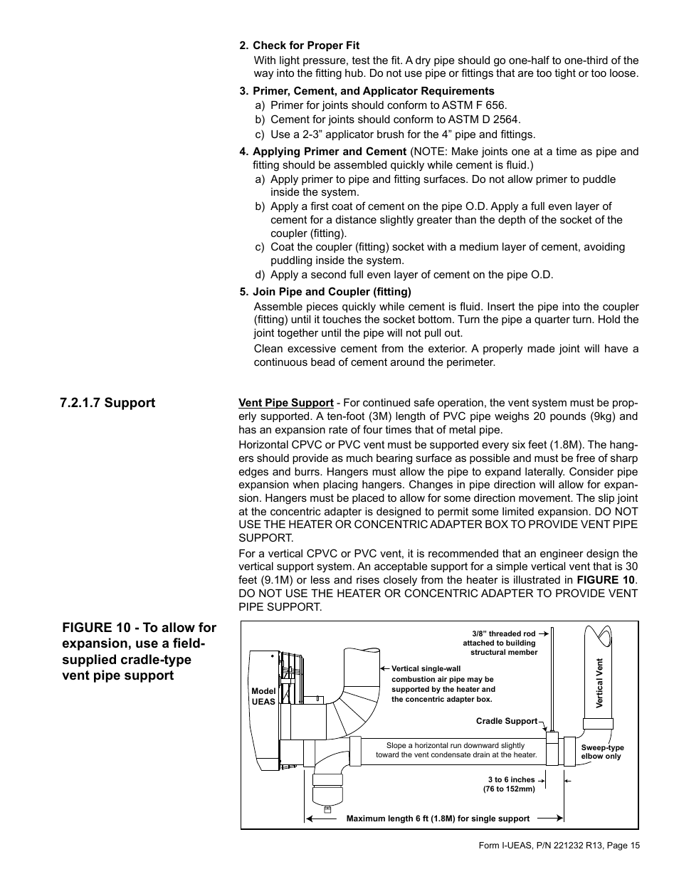 7 support | Reznor UEAS Unit Installation Manual User Manual | Page 15 / 44