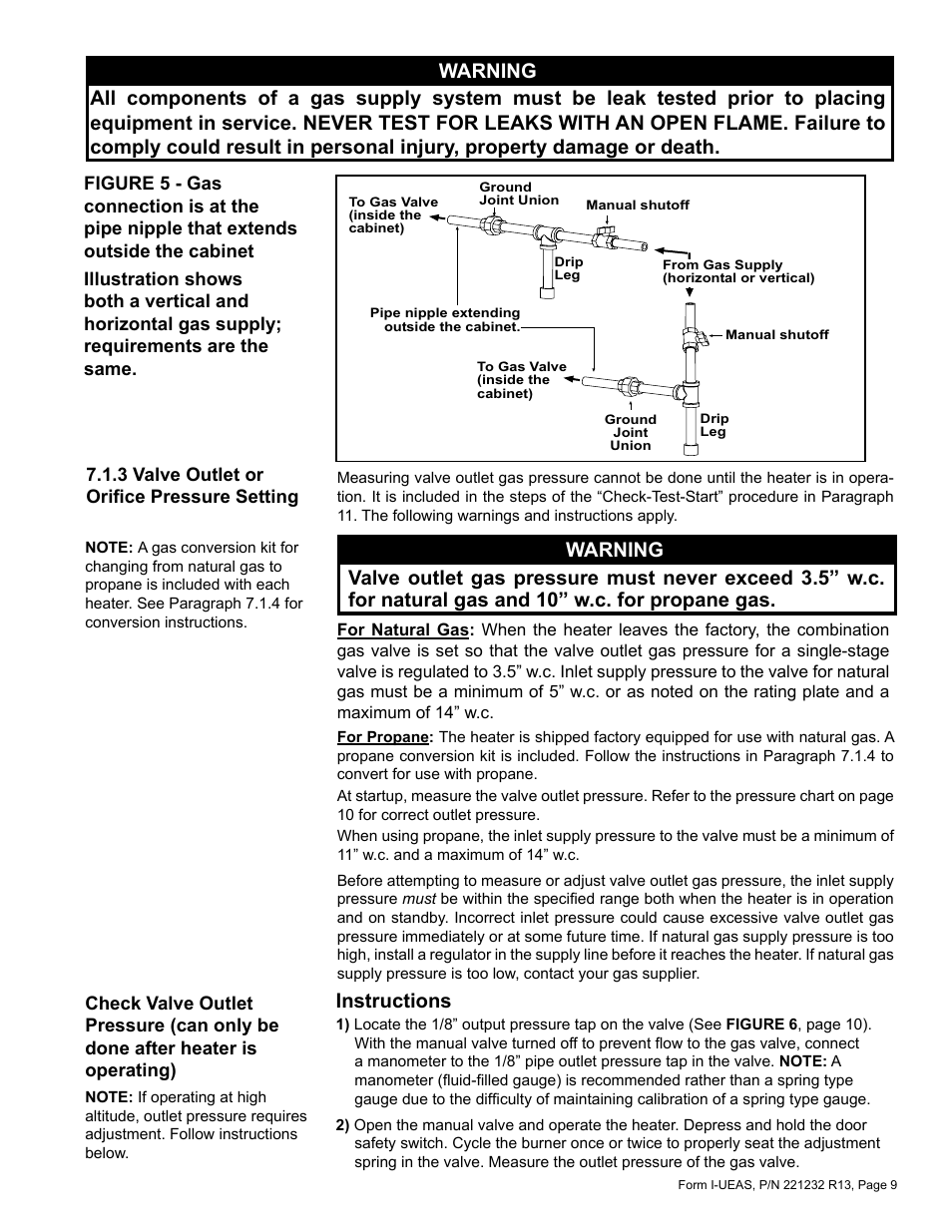 Instructions | Reznor UEAS Unit Installation Manual User Manual | Page 9 / 44