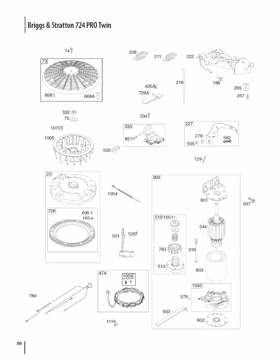 Briggs & stratton 724 pro twin | Craftsman 247.28980 User Manual | Page 50 / 100