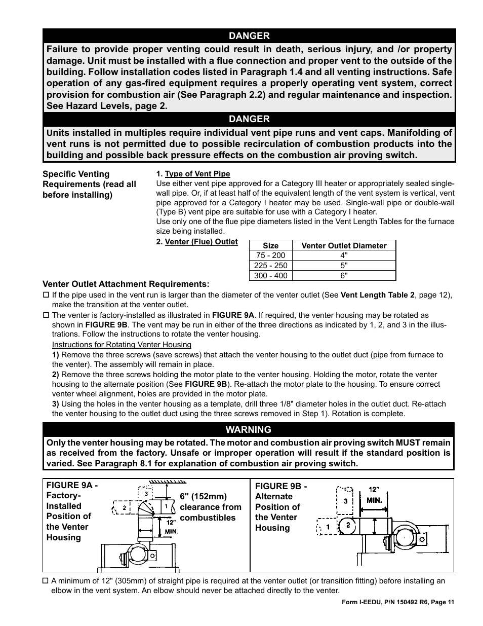 Reznor EEDU Unit Installation Manual User Manual | Page 11 / 32