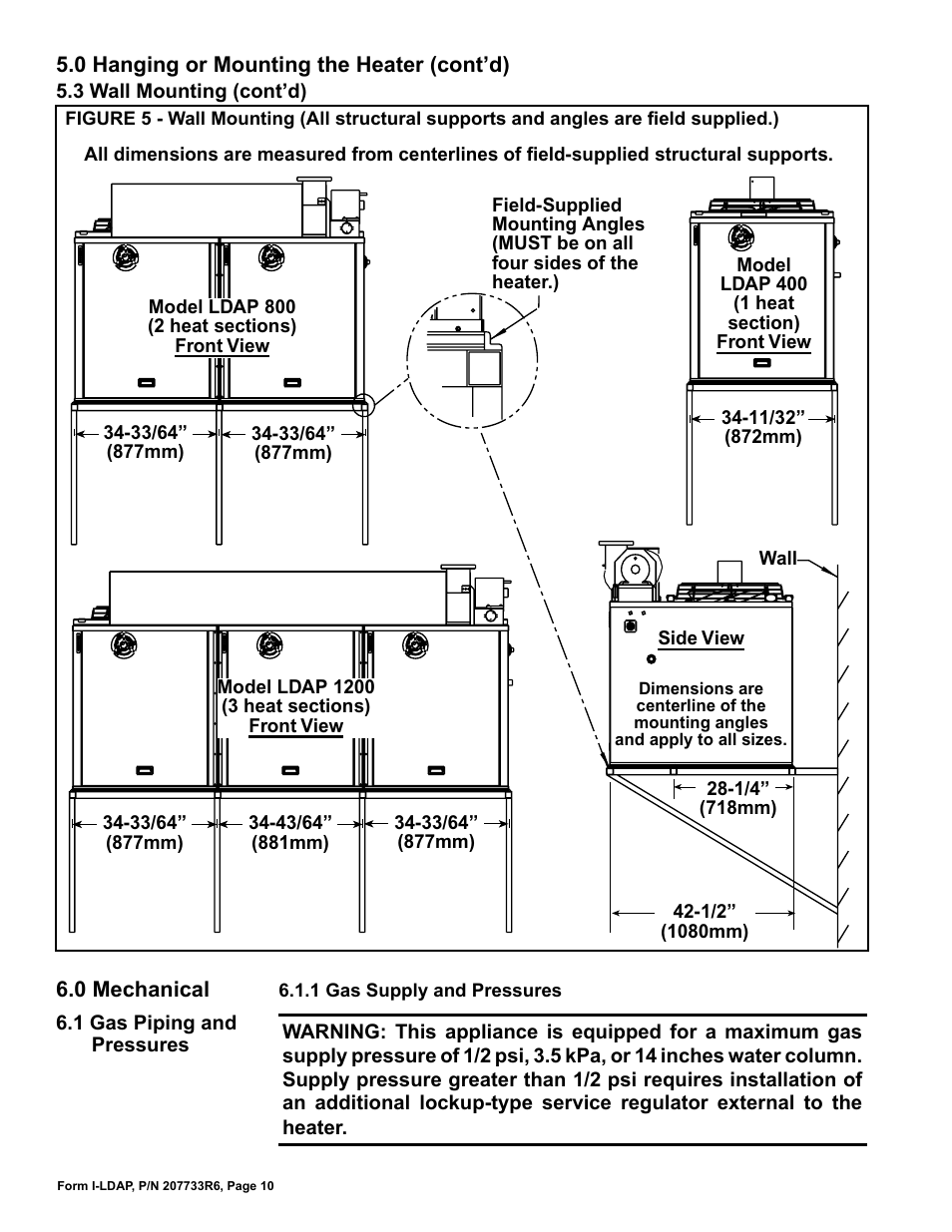 Reznor LDAP Unit Installation Manual User Manual | Page 10 / 44