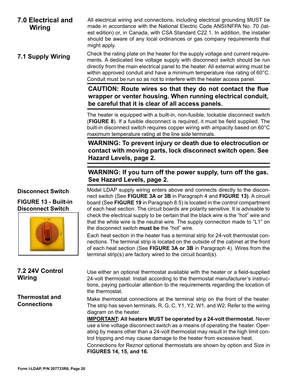 Reznor LDAP Unit Installation Manual User Manual | Page 20 / 44