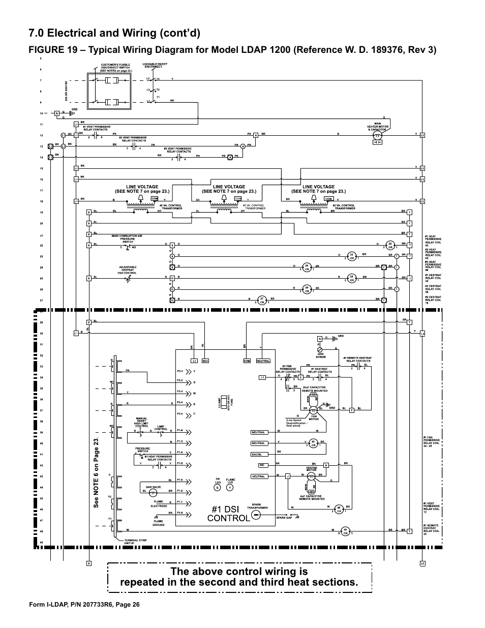 0 electrical and wiring (cont’d) | Reznor LDAP Unit Installation Manual User Manual | Page 26 / 44