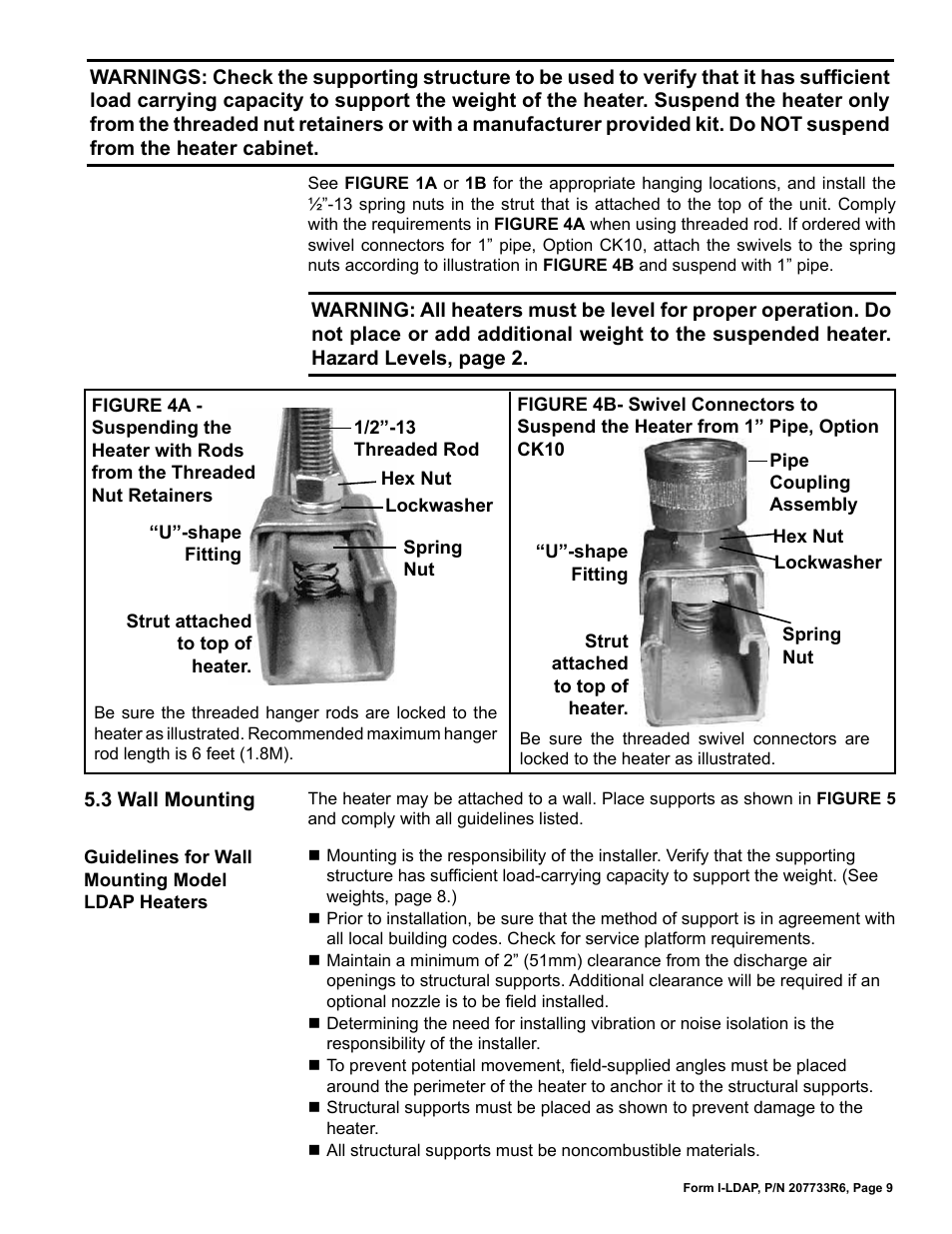 Reznor LDAP Unit Installation Manual User Manual | Page 9 / 44