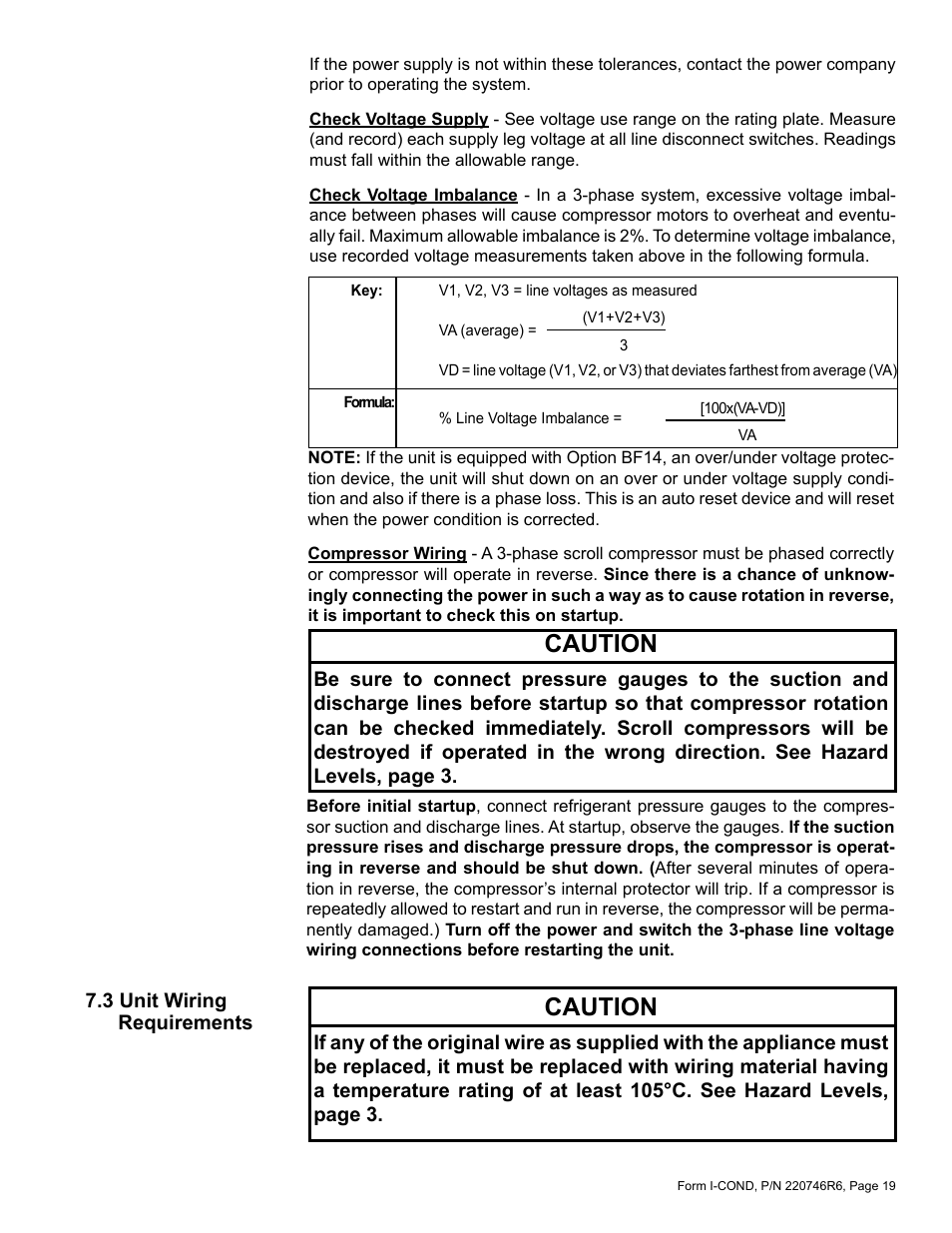 3 unit wiring requirements, Caution | Reznor MASA Unit Installation Manual User Manual | Page 19 / 40