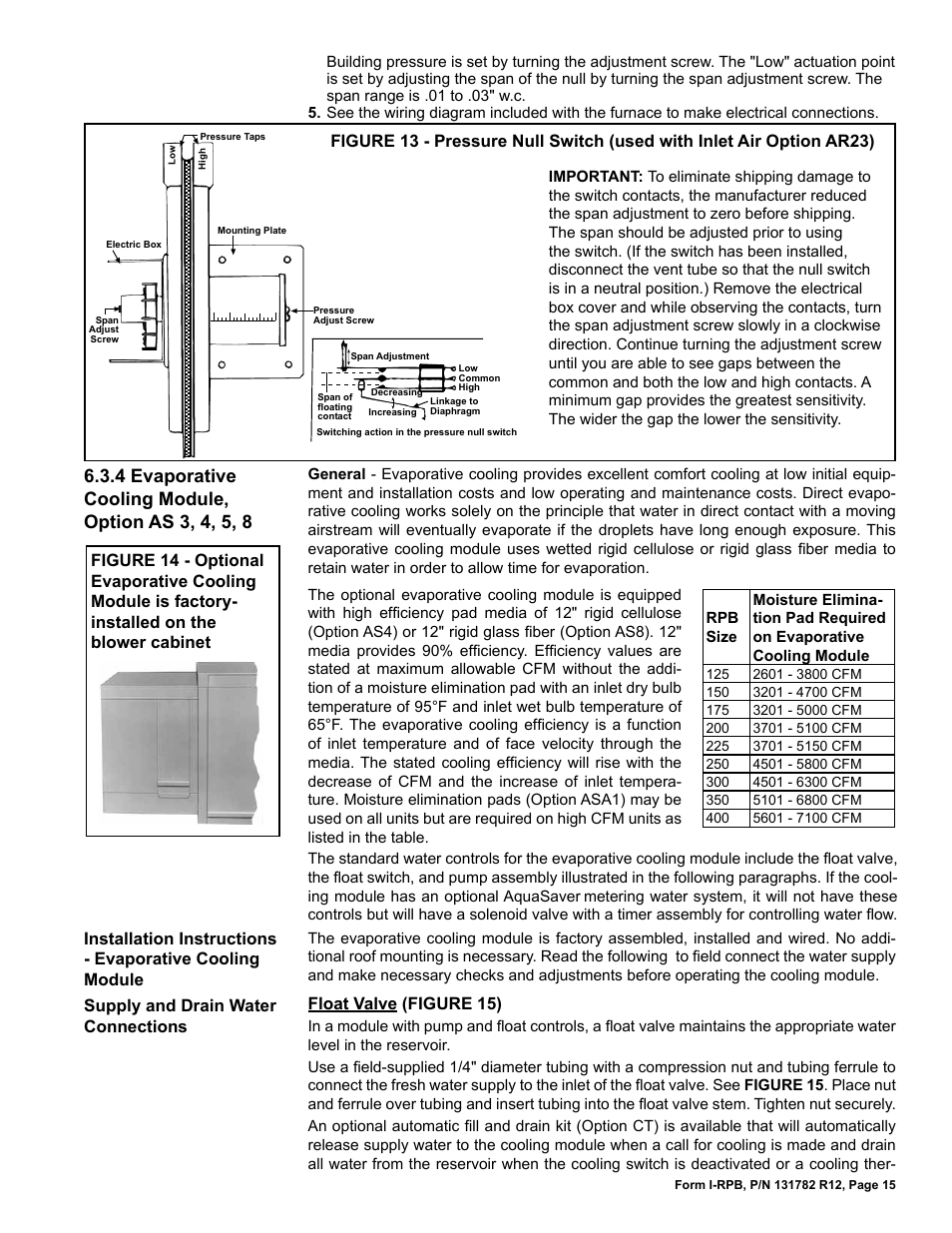 Reznor RPB Unit Installation Manual User Manual | Page 15 / 40