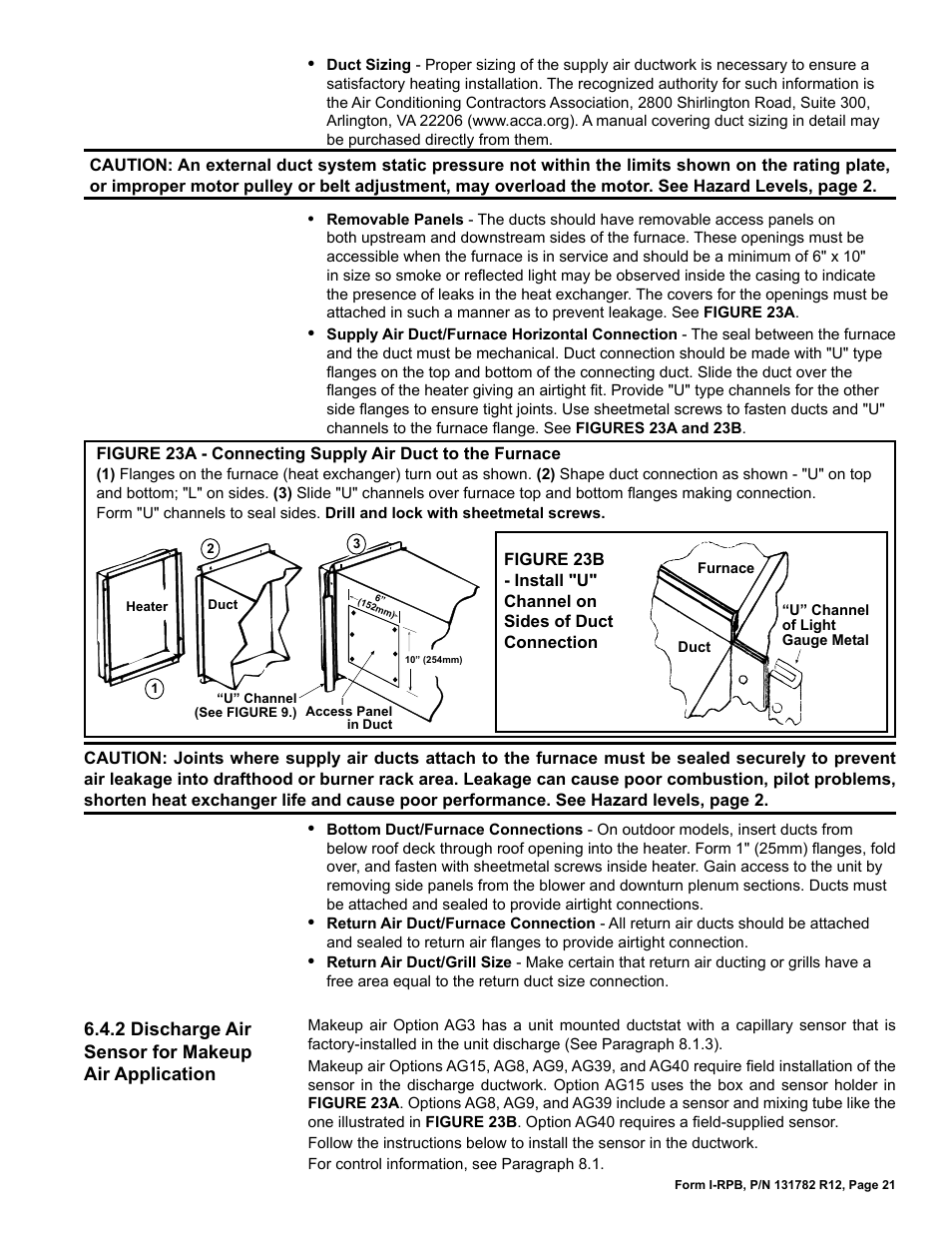Reznor RPB Unit Installation Manual User Manual | Page 21 / 40